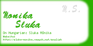 monika sluka business card